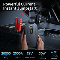Baseus Booster de Batterie Voiture 2000 A 20 000 mAh Charge Rapide 30 W