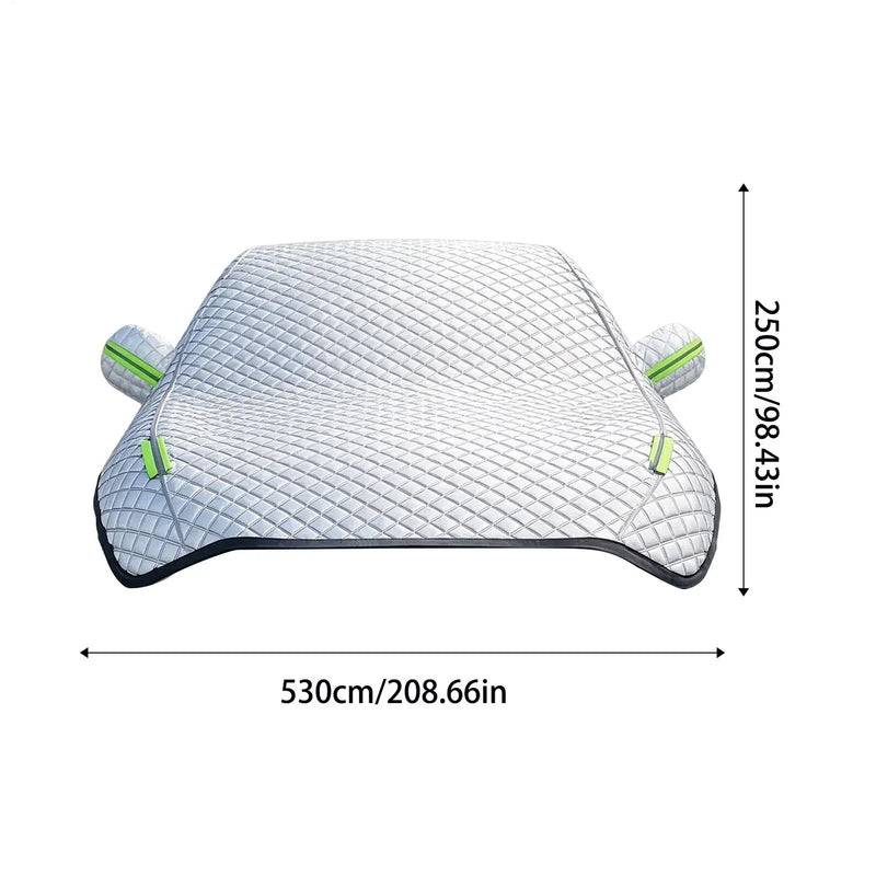 Demi-Housse Voiture Hiver 4 Couches Aluminium 530 x 250 cm