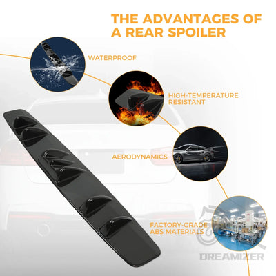 Diffuseur Arrière Universel Aileron de Requin 7 Ailettes