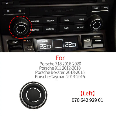 Bouton de Commande Multimédia Porsche 718 911 Boxster Cayman