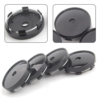 Cache-Moyeux Universels Vierges 60mm Sans Logo Kit 4