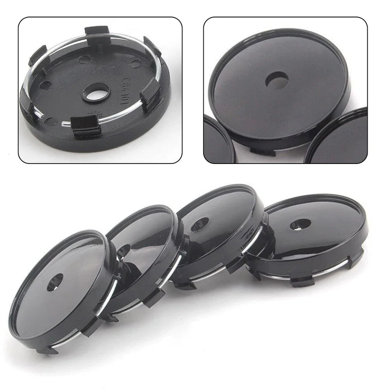 Cache-Moyeux Universels Vierges 60mm Sans Logo Kit 4 — vue arrière
