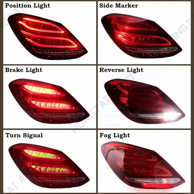 Feux Arrière LED Mercedes Classe C W205 2015-2018 Paire