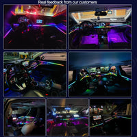 Bandes Acryliques Éclairage d'Ambiance RGB Voiture 110 cm
