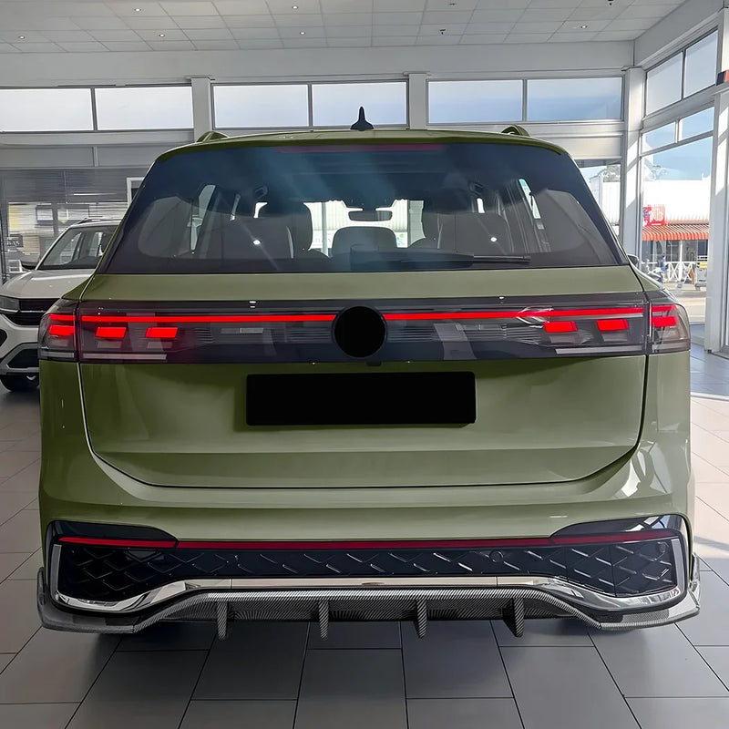 Diffuseur de Pare-Chocs Arrière Volkswagen Tiguan MK3 R-Line 2024-2025 Noir Brillant ou Aspect Carbone