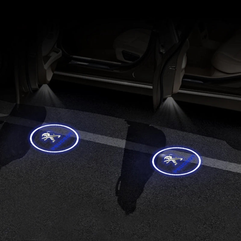 Projecteur Logo Porte Peugeot 407 508 RCZ LED 3 Logos