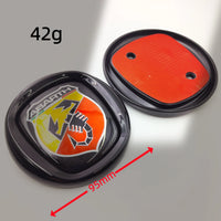 Emblème Fiat 500 Abarth Logo 85 95 100 120 mm pour l'Avant et le Coffre Arrière Autocollant