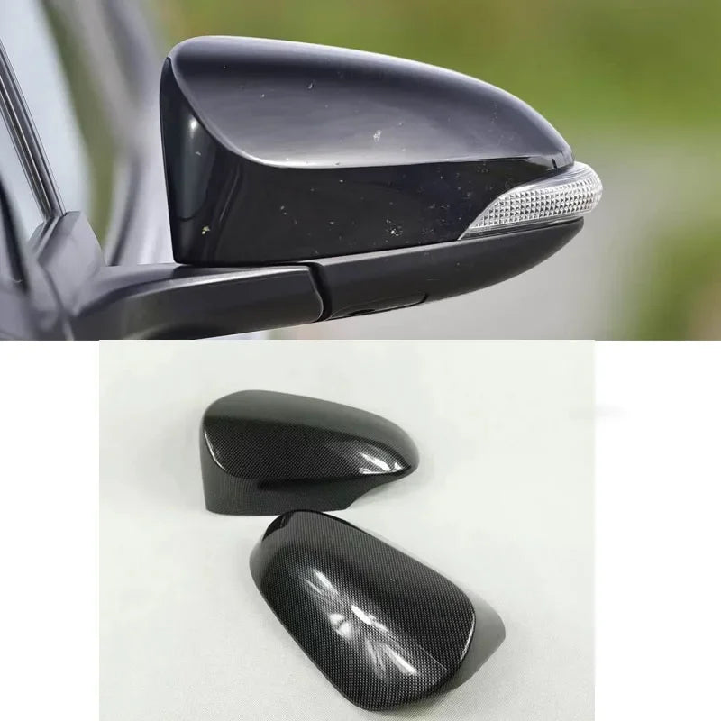 Coque de Rétroviseur Toyota C-HR 2016-2023 Aspect Carbone ou Chromée, Coques de Recouvrement ABS, Deux Formes de Boîtier
