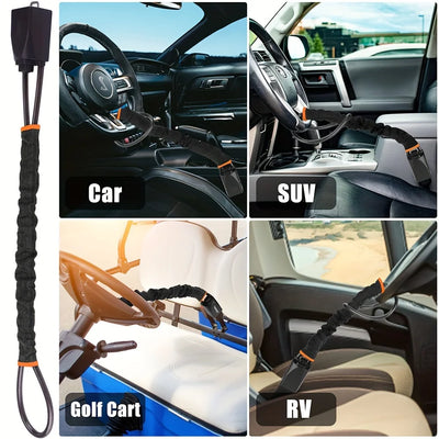 Antivol de Volant Voiture Câble Acier 3 Clés