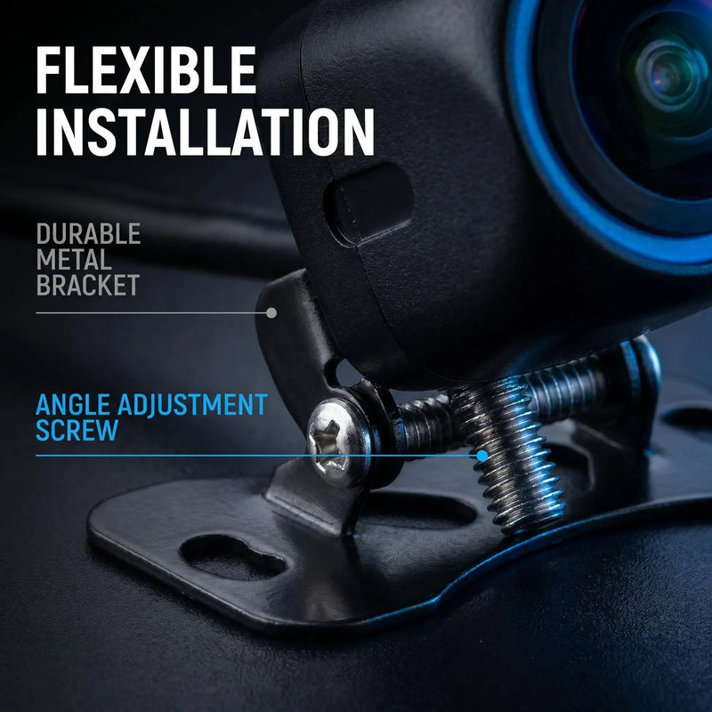 Caméra de Recul AHD Fisheye Bague Bleue Support Métal