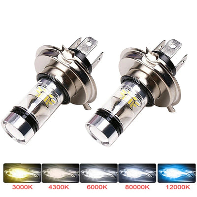 Ampoules LED H4 H7 12000LM 80W Voiture