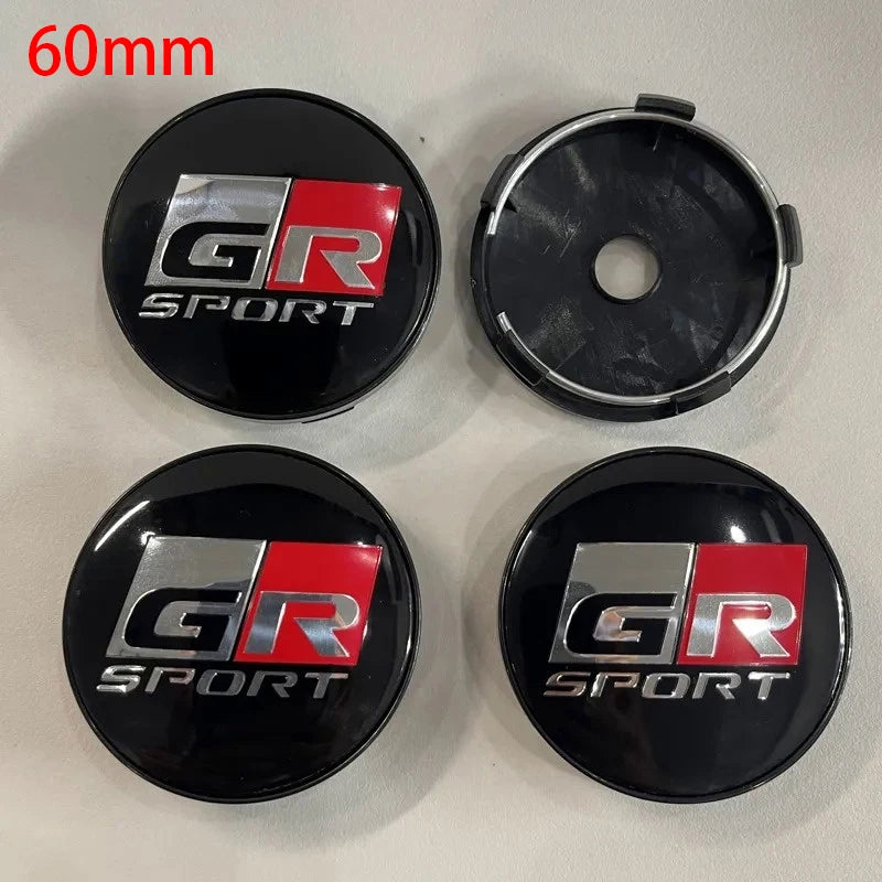 Cache-Moyeux Toyota GR Sport Corolla RAV4 Yaris 60mm 62mm — vue de face