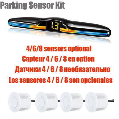 Radar de Recul Risingon Écran LED 4 à 8 Capteurs