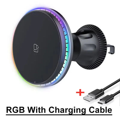 Support Téléphone Voiture Chargeur Induction Magnétique 15W