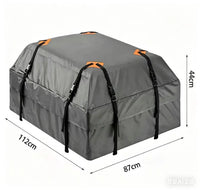 Sac de Toit Voiture Étanche 600D 112x87x44 cm Coffre Souple Sans Galerie