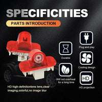 Projecteur Porte Skoda LED, Lentille Verre HD, Lot de 2 ou 4, Octavia Kodiaq Karoq Yeti VRS, 7 Motifs