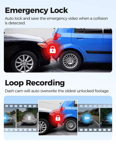 Dashcam AZDOME M300S 4K Avant Arrière GPS WiFi