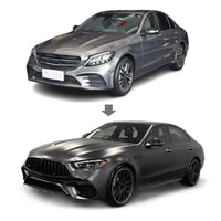 Kit Carrosserie Complet Mercedes Classe C W205 2015-2021 Transformation Style W206 C63 AMG avec Pare-Chocs