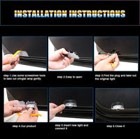 Projecteur Porte Honda Accord Coupé et Berline, Crosstour, Pilot, LED, Lot de 2