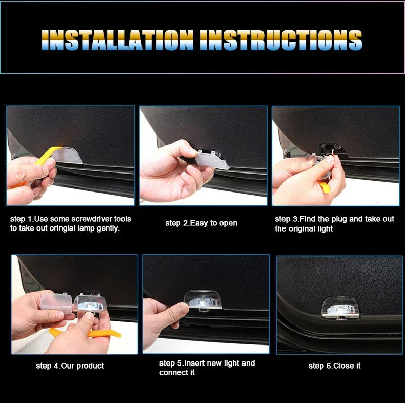 Projecteur Porte Honda Accord Coupé et Berline, Crosstour, Pilot, LED, Lot de 2
