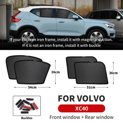 Pare-Soleil Magnétiques Vitres Volvo XC40 et V90 2018-2023