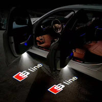 Projecteur Logo de Porte LED Audi 6 Motifs Anneaux RS S line quattro