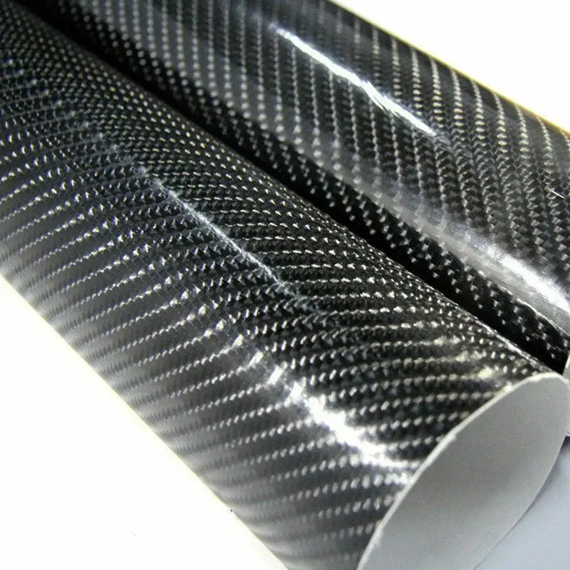 Film Adhésif Fibre de Carbone 7D Noir Brillant pour Voiture en Rouleau