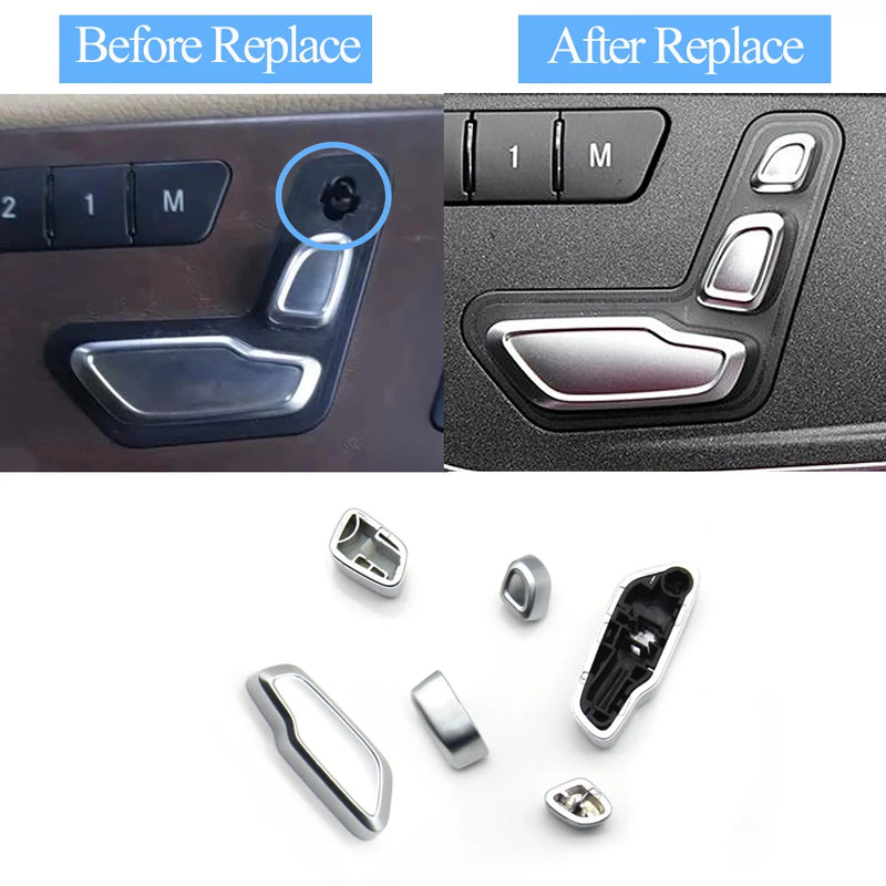 Cache-Boutons de Réglage de Siège Mercedes W204 W212 W166 — vue arrière
