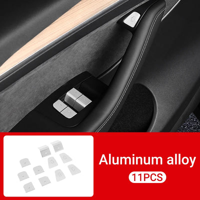 Bouton Lève-Vitre Cache Décoratif Tesla Model 3 Y 2021-2025