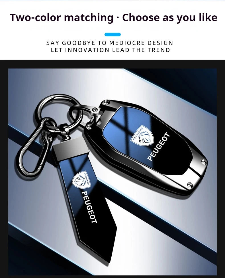 Coque de Clé Peugeot Dégradé Alliage de Zinc Clé Fixe ou Repliable