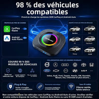 Boîtier CarPlay CarRocket Plus Android 15 4G GPS Sans Fil