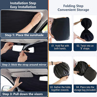Pare-Soleil Pare-Brise Voiture Pliable avec Sac de Rangement