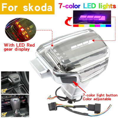 Pommeau de Vitesse Cristal LED Volkswagen Golf Audi A3