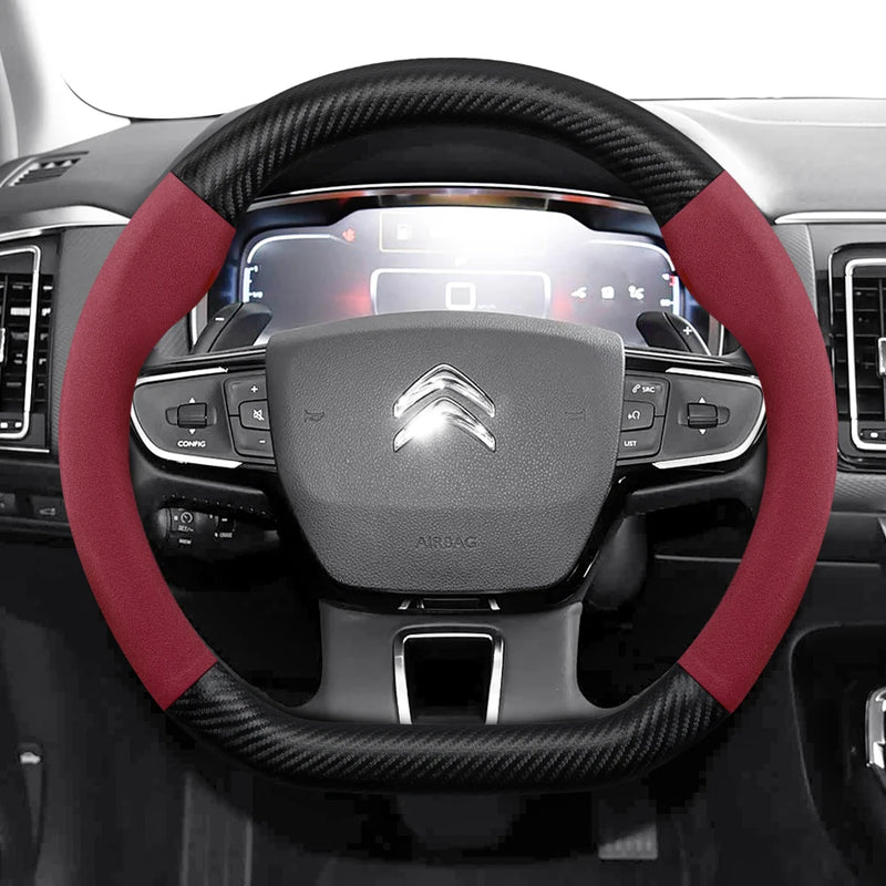 Housse de Volant Citroën Daim et Texture Carbone C3 C4 X Berlingo C5 Aircross Jumper Spacetourer Ami X