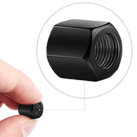 Bouchons de Valve Audi Métal Noir avec Porte-Clés Démonte-Valve