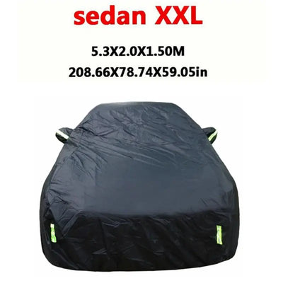 Bâche de Protection Voiture Universelle SUV Berline Noire Anti-UV
