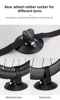 ROCKBROS Porte-Vélo de Toit à Ventouses pour 2 Vélos en Alliage d'Aluminium et Installation Rapide sans Perçage
