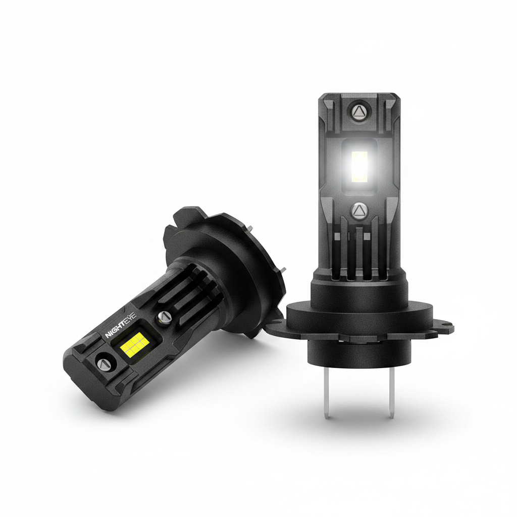 Ampoules LED H7 Canbus 6500K 35000LM, fond blanc studio