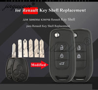 Coque de Clé Renault Pliable Modifiée 2 ou 3 Touches Clio Mégane Duster Kangoo Twingo Sandero Logan Vivaro