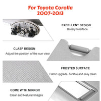Pare-Soleil Toyota Corolla 2001-2019 Côté Conducteur ou Passager