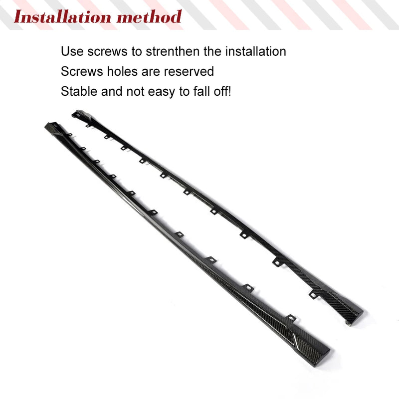 Bas de Caisse Carbone Audi RS3 8Y 8.5Y 2022-2026 Berline et Sportback, Jupes Latérales 2 Pièces
