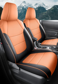 Housses de Siège Cuir Toyota RAV4 2020-2023 Sur Mesure 5 ou 9 Pièces Orange Vert Gris Noir