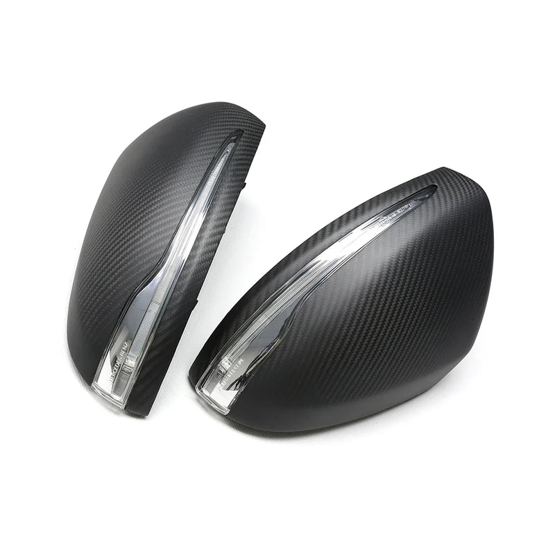 Coque de Rétroviseur Mercedes GLC X253, EQA, EQB X243, EQC N293 en Carbone Véritable de Remplacement, Sec, Forgé ou Liseré Rouge