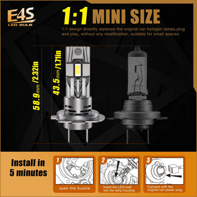 Ampoules LED H7 Canbus 6500K Audi A3 A4 Q5