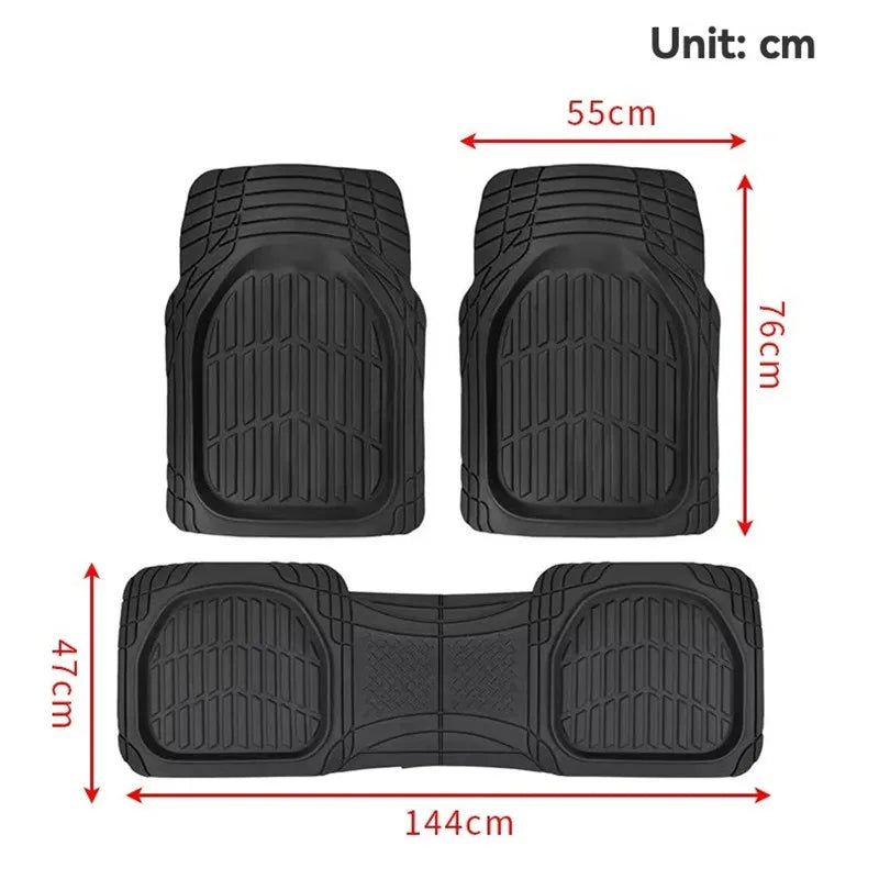 Tapis de Sol Voiture Universels Caoutchouc 3 Pièces
