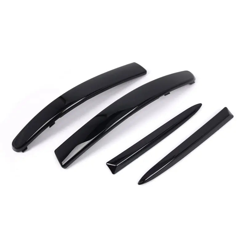 Baguettes de Calandre Fiat 500 2007-2015 Supérieures Noir Brillant, Kit 4 Pièces 735455057 735455041