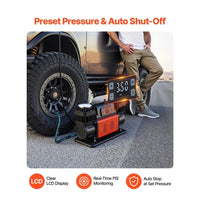 Gonfleur de Pneus 12 V 300 L/min Compresseur d'Air Double Cylindre 1080 W avec Arrêt Automatique pour 4x4