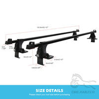 Barres de Toit Universelles Aluminium 137 cm Verrouillables