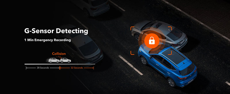 Dashcam Miroir Wolfbox G930 4K avec Écran Tactile, Wi-Fi 5,8 GHz, GPS et Caméra de Recul, Surveillance de Parking