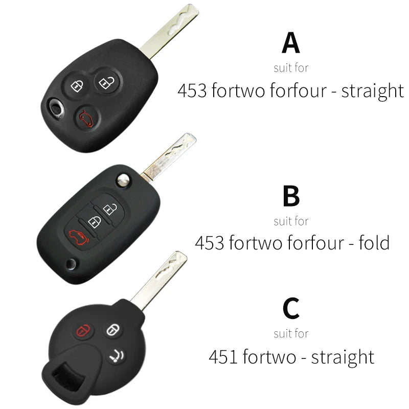 Etui Silicone Cle Smart Fortwo Forfour 451 453
